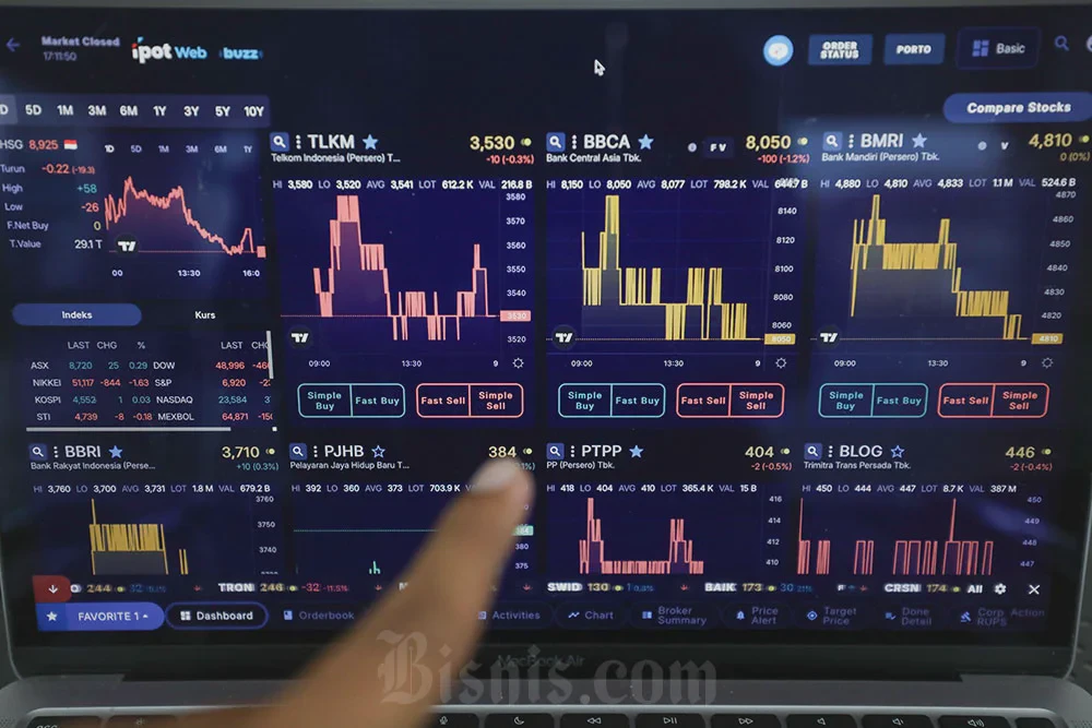 Indeks Bisnis-27 Awali Perdagangan dengan Kenaikan, Saham INKP, BUMI, dan INDF Naik Tajam