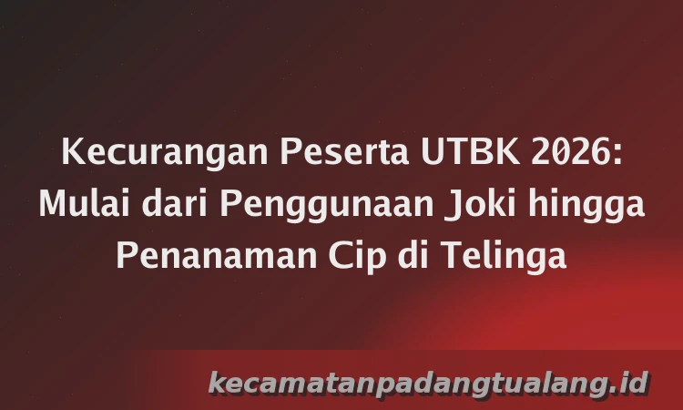 Kecurangan Peserta UTBK 2026: Mulai dari Penggunaan Joki hingga Penanaman Cip di Telinga